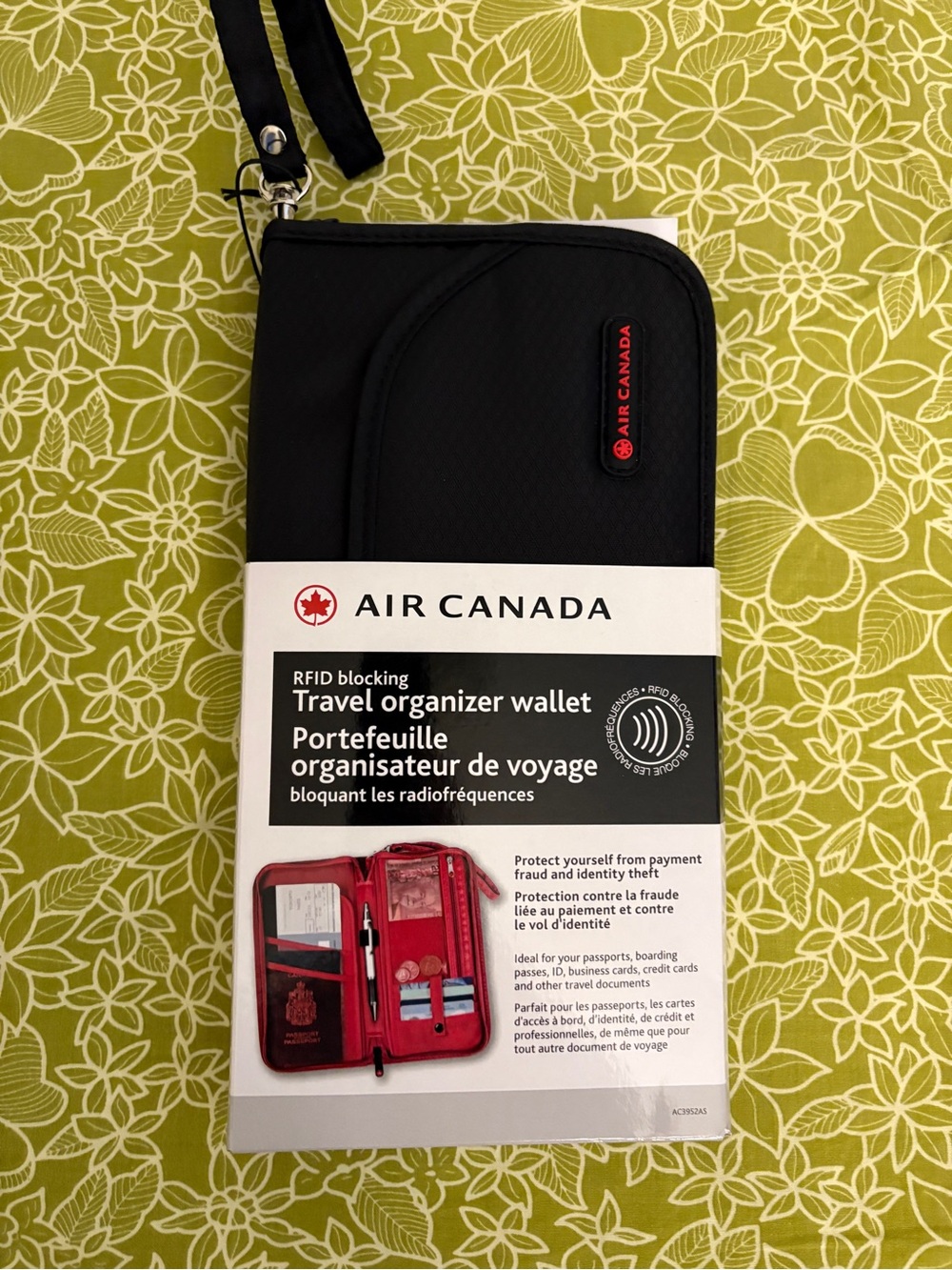 Air Canada RFID Travel Organizer Wallet - Black